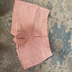 J. Crew Women's Red Striped Bermudas